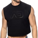 Débardeur Crop Top Coton Recyclé Noir Addicted
