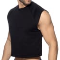 Débardeur Crop Top Coton Recyclé Noir Addicted