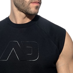 Débardeur Crop Top Coton Recyclé Noir Addicted