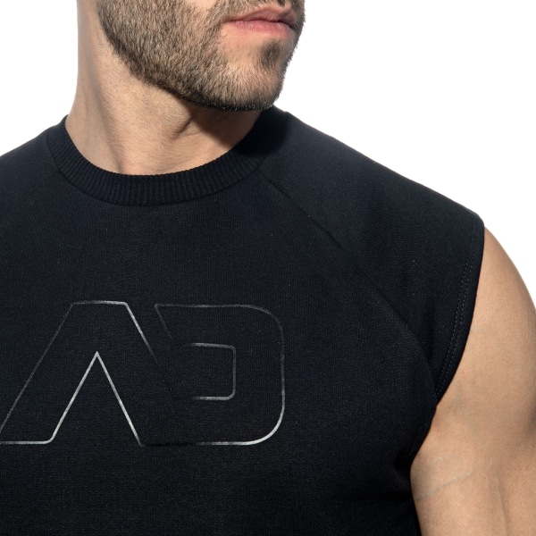Débardeur Crop Top Coton Recyclé Noir Addicted