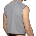 Addicted Recycled Cotton Crop Top - Heather Grey