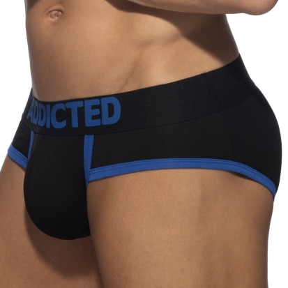Addicted Fetish Cotton Briefs - Black - Royal