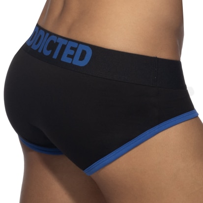 Addicted Fetish Cotton Briefs - Black - Royal