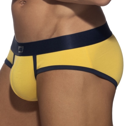 Addicted Playful Cotton Briefs - Yellow