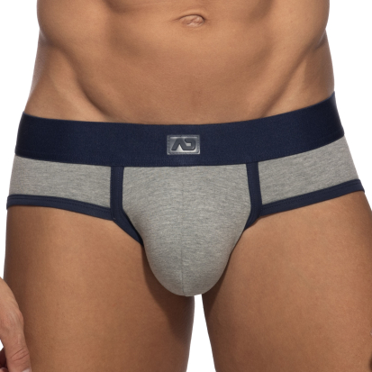 Addicted Playful Cotton Briefs - Heather Grey