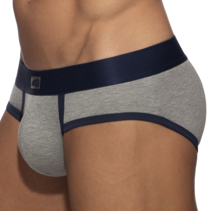 Addicted Playful Cotton Briefs - Heather Grey