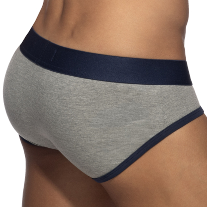Addicted Playful Cotton Briefs - Heather Grey