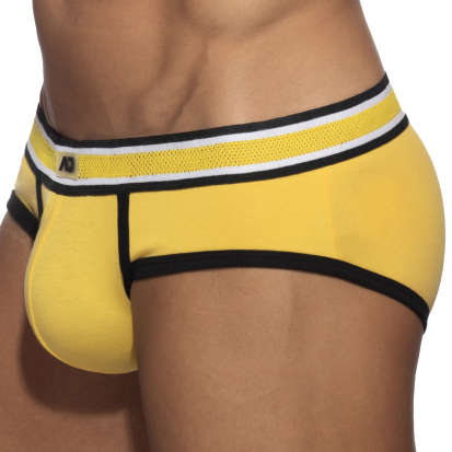 Addicted Tricolor Cotton Briefs - Yellow
