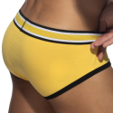 Addicted Tricolor Cotton Briefs - Yellow