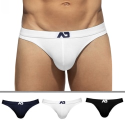 Lot de 3 Strings AD Essential Blanc - Marine - Noir Addicted