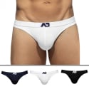 Lot de 3 Strings AD Essential Blanc - Marine - Noir Addicted