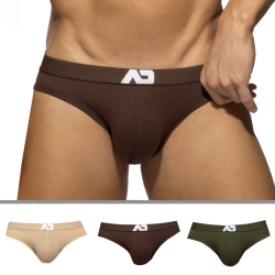 Addicted 3-Pack Essential AD Bikini Briefs - Beige - Brown - Khaki