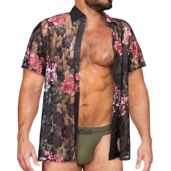 Chemisette Dentelle Florale - Noir Alpha Charlie