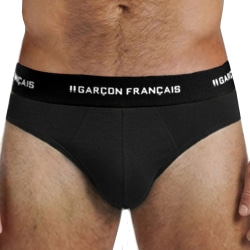 String Coton Noir Garçon Français