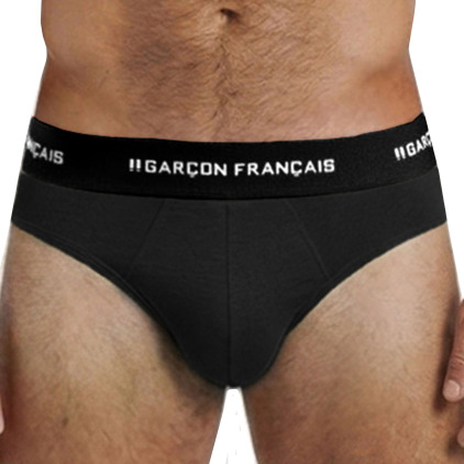 String Coton Noir Garçon Français
