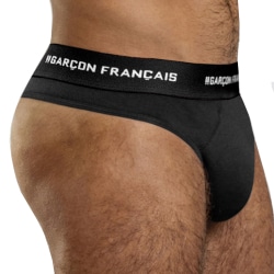 String Coton Noir Garçon Français