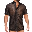 Chemisette Maille Feuillage - Noir Alpha Charlie