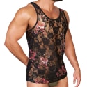 Débardeur Dentelle Florale - Noir Alpha Charlie
