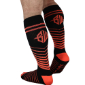 Breedwell After Dark Knee Socks - Black - Neon Orange