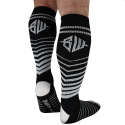 Breedwell After Dark Knee Socks - Black - White