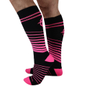 Chaussettes Hautes After Dark - Noir - Rose Fluo Breedwell