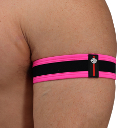 Breedwell 2-Pack After Dark Armbands - Neon Pink - Black