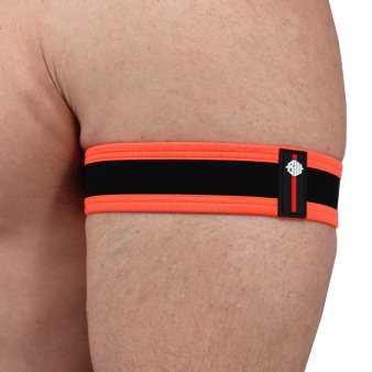 Lot de 2 Brassards After Dark Orange Fluo - Noir Breedwell
