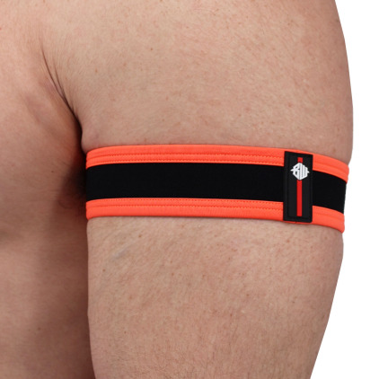 Lot de 2 Brassards After Dark Orange Fluo - Noir Breedwell