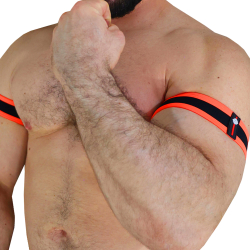 Breedwell 2-Pack After Dark Armbands - Neon Orange - Black