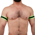 Lot de 2 Brassards After Dark Vert Fluo - Noir Breedwell
