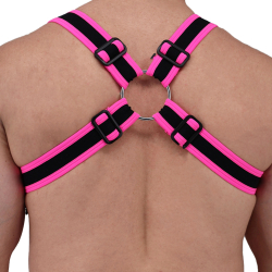 Harnais Body After Dark Rose Fluo Breedwell