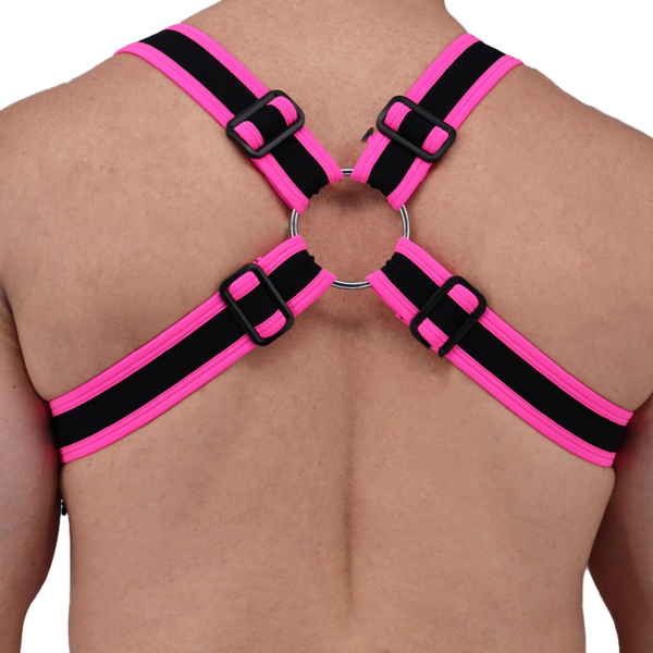 Harnais Body After Dark Rose Fluo Breedwell