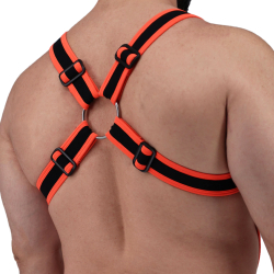 Harnais Body After Dark Orange Fluo Breedwell