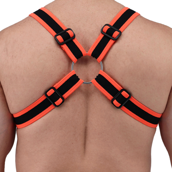 Breedwell After Dark Body Harness - Neon Orange
