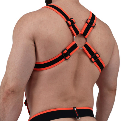Harnais Body After Dark Orange Fluo Breedwell