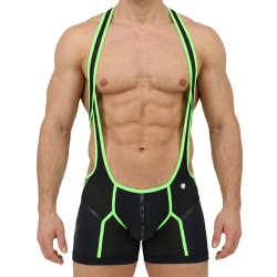 Breedwell After Dark Singlet - Neon Green