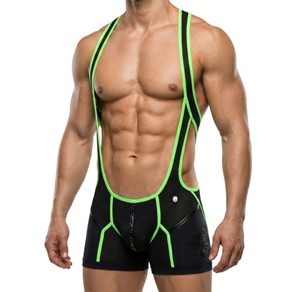 Breedwell After Dark Singlet - Neon Green