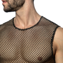 Addicted Keep Partying Mesh Tank Top - Black