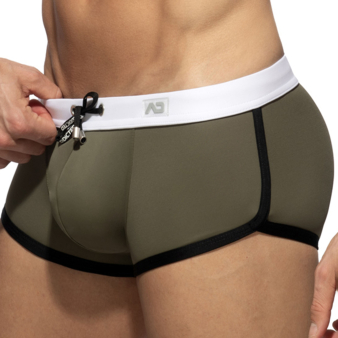 Addicted Plain Swim Trunks - Khaki