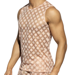 ES Collection Metallic Bloom Tank Top - Pink