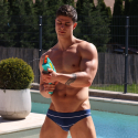 Slip de Bain Hausos Bleu Marine Marcuse