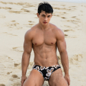Slip de Bain Ornate Noir Marcuse