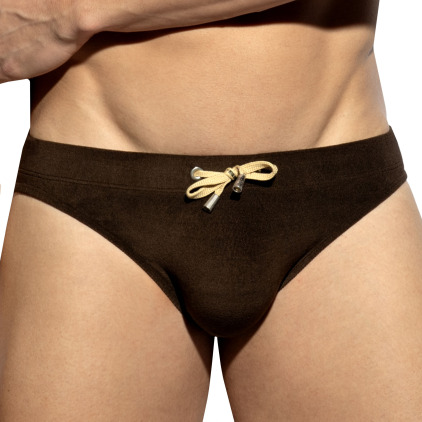 Slip de Bain Eponge Marron ES Collection