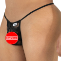 CandyMan Sliding Lace G-String - Black