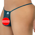 CandyMan Sliding Mesh G-String - Dark Blue