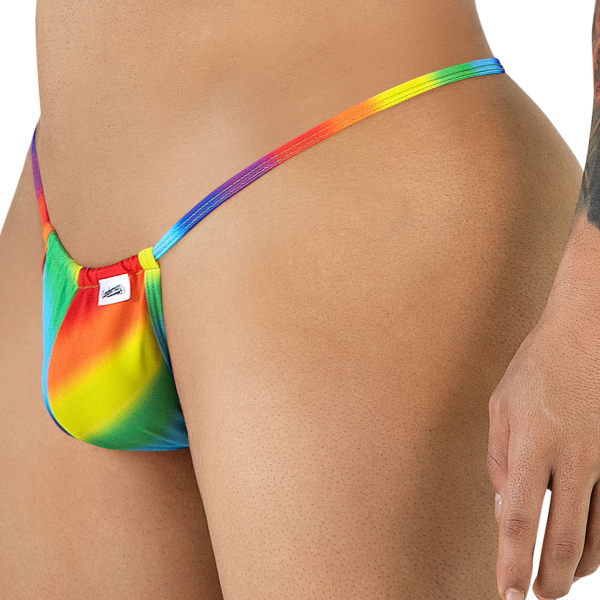 CandyMan Sliding G-String - Rainbow