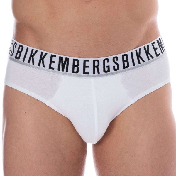 Lot de 3 Slips Essential Coton Blanc - Marine - Noir Bikkembergs
