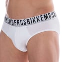 Lot de 3 Slips Essential Coton Blanc - Marine - Noir Bikkembergs