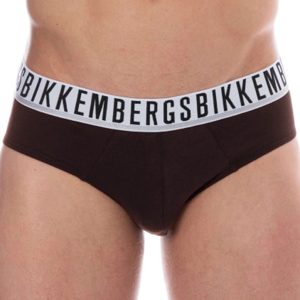 Lot de 3 Slips Essential Coton Blanc - Marine - Noir Bikkembergs