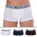 Bikkembergs 3-Pack Essential Cotton Trunks - White - Navy - Black
